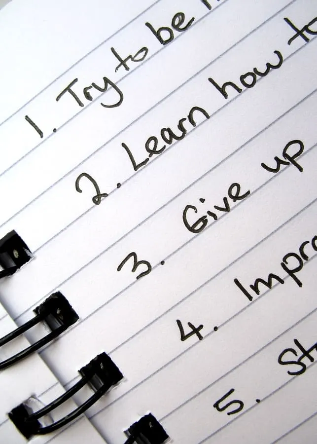 New years resolutions